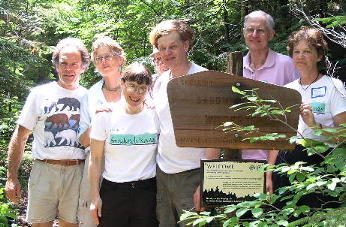 Olivarian Brook Trail Boundary marker